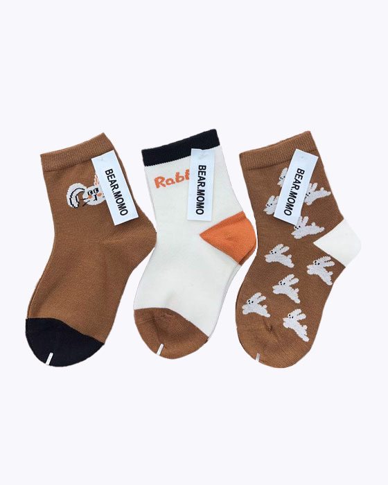 جوراب فانتزی دخترانه طرح خرگوش BEAR MOMO